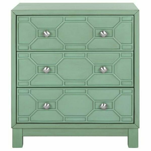 Safavieh Izumi 3 Drawer Chest, Turquoise CHS9201A